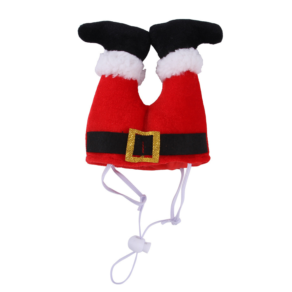 Dog Cat Christmas Costume Christmas Hat For Pet Outfit For Small Dogs Cute Fleece Hat Party Event Apparel Funny Clothes Accessory - Image 4