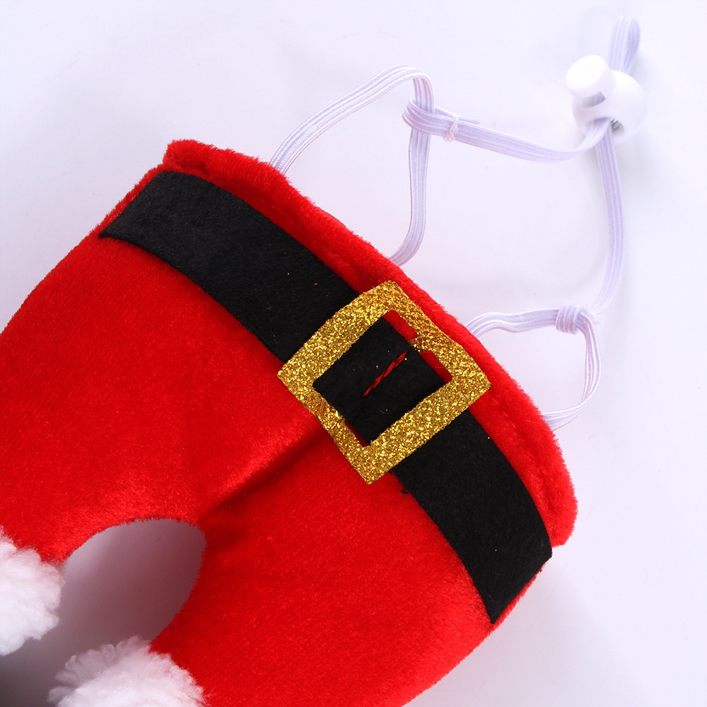 Dog Cat Christmas Costume Christmas Hat For Pet Outfit For Small Dogs Cute Fleece Hat Party Event Apparel Funny Clothes Accessory - Image 6