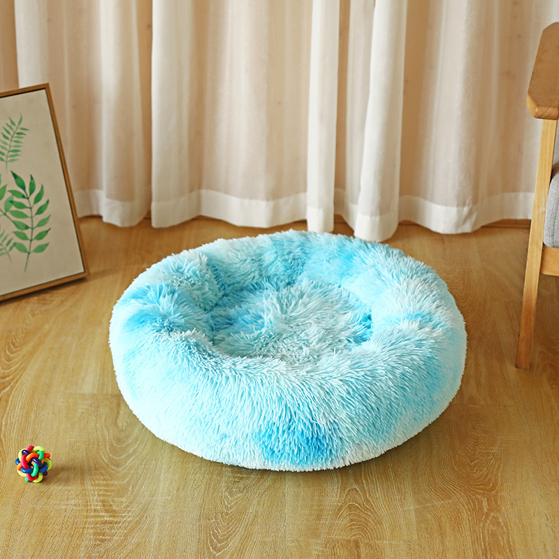 Dog Beds For Small Dogs Round Plush Cat Litter Kennel Pet Nest Mat Puppy Beds - Image 5