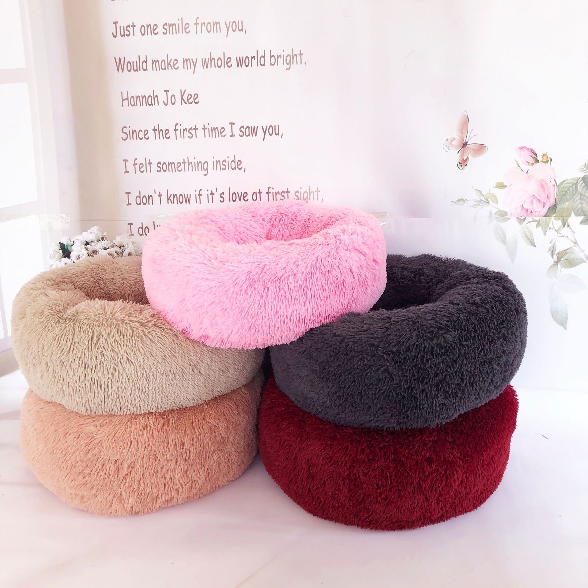 Dog Beds For Small Dogs Round Plush Cat Litter Kennel Pet Nest Mat Puppy Beds - Image 6