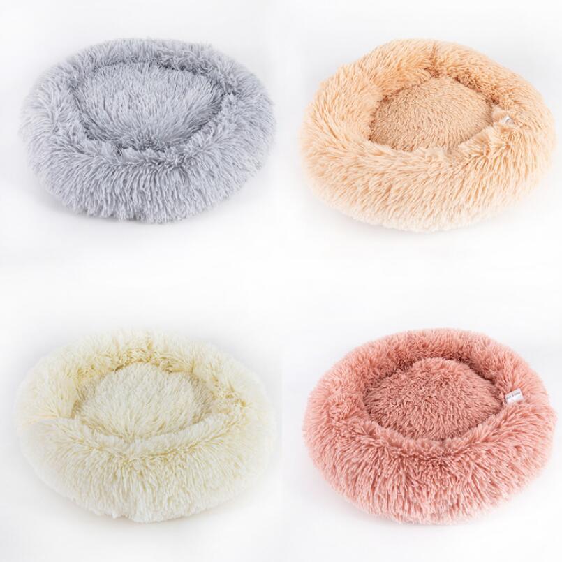 Dog Beds For Small Dogs Round Plush Cat Litter Kennel Pet Nest Mat Puppy Beds - Image 3